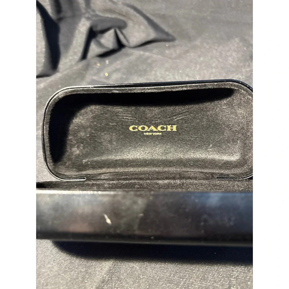 Coach New‎ York Black Hard Shell Eyeglass Sunglasses Case Clamshell Logo
